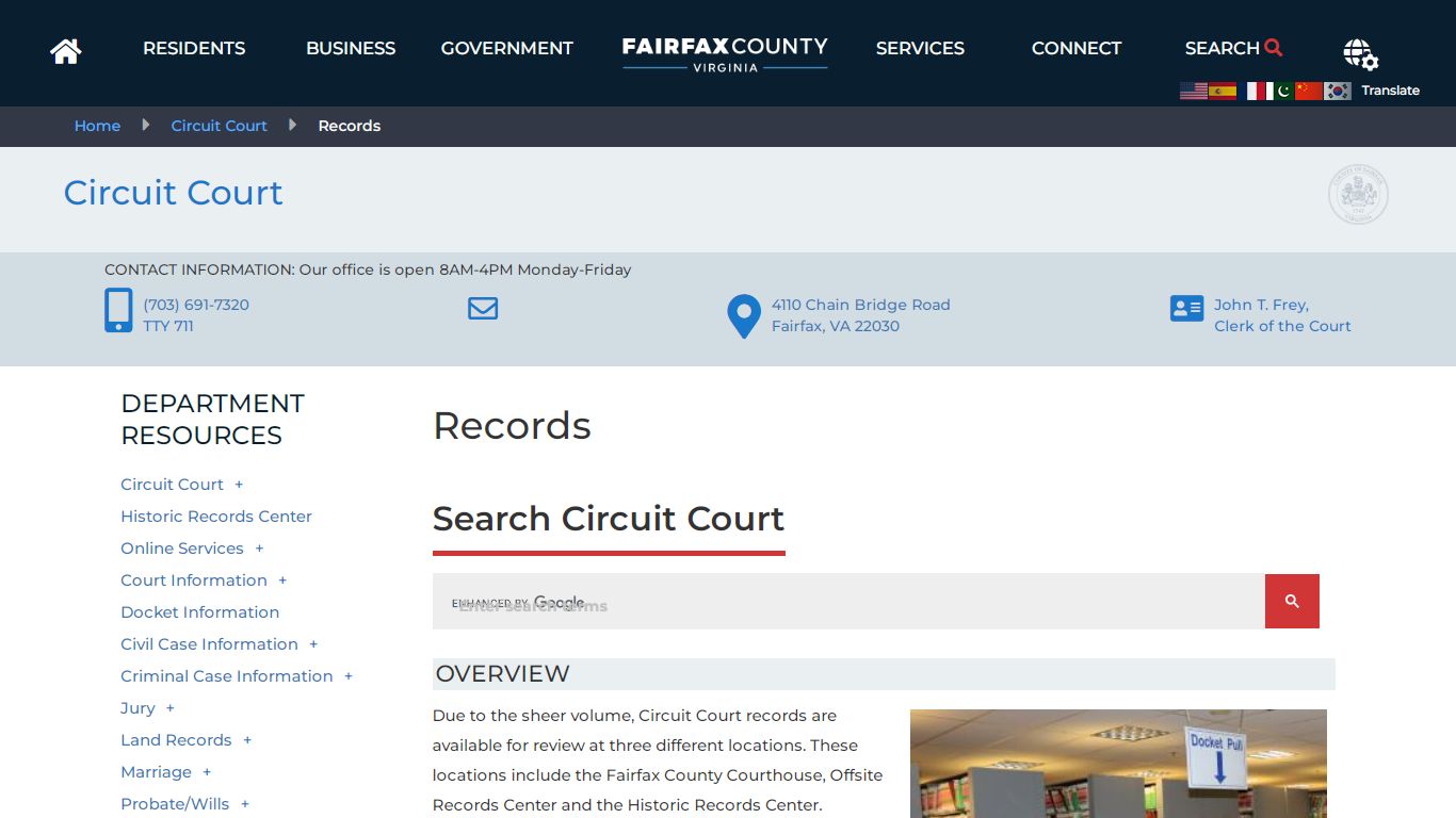 Records | Circuit Court - Fairfax County, Virginia